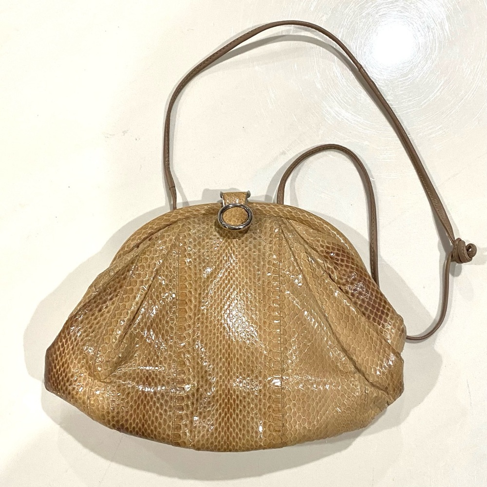 Vintage Pantera Snake Skin Purse with Shoulder Strap